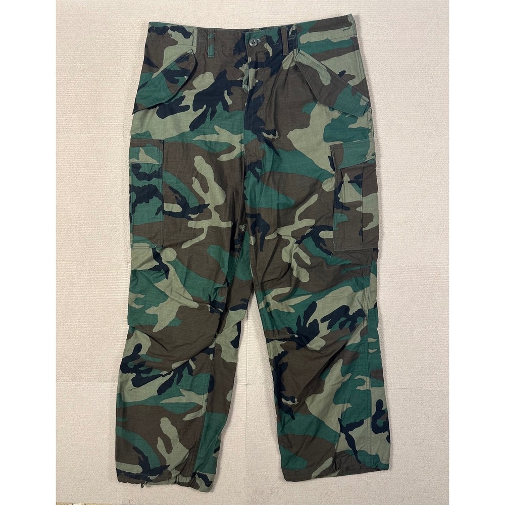 Vintage 80s M-65 Cold Weather Field Trousers Men M (36x29) Woodland Camo Pants
